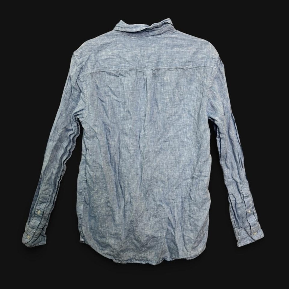 Vineyard Vines 100% Linen Button Front Shirt Light Blue Coastal Grandma Sz S - Picture 3 of 8